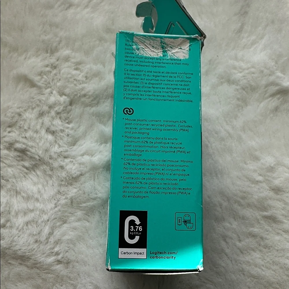 Logitech Teal and Black Wireless Mouse